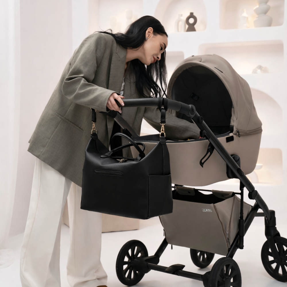 Držiak na kočík na tašku MyBabyBag v čiernej farbe